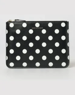 Pouch aus gepunktetem Leder Schwarz