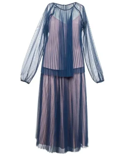 Pre-owned Anzug mit Sheer-Effekt - Blau