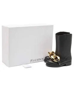 Pre-owned Gummistiefel mit Kette - Schwarz