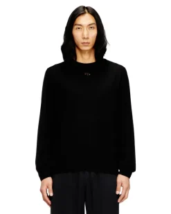 Pullover aus Wolle mit Cut-out-Logo - Strickwaren - Herren - Schwarz