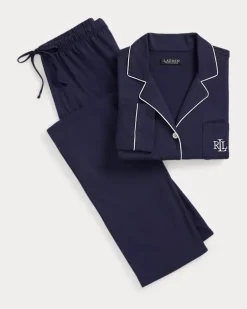 Pyjama aus Baumwolle und Modal Blue