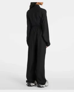 Pyjamahose aus Seide Schwarz