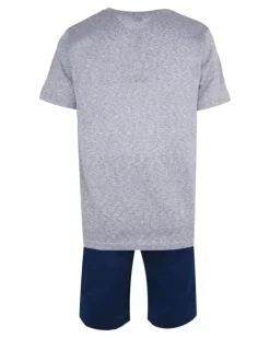 Pyjama mit grafischem Print - Grau