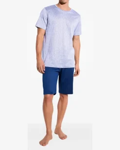 Pyjama mit grafischem Print - Grau