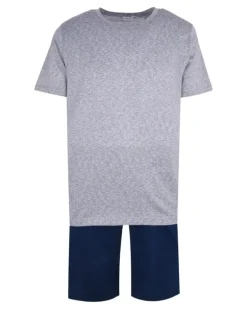 Pyjama mit grafischem Print - Grau