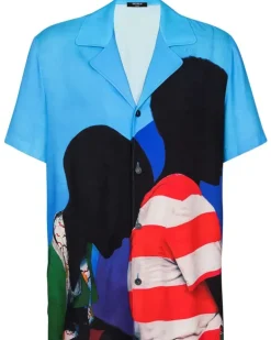 Pyjama-Oberteil mit Prince Gyasi-Print - Blau