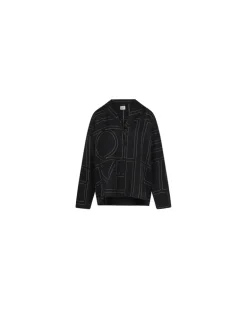 Pyjama-Seidehemd Monogram Black