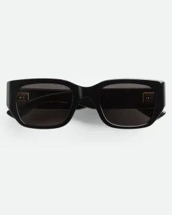 Quadratische Intrecciato Sonnenbrille-Schwarz - Unisex