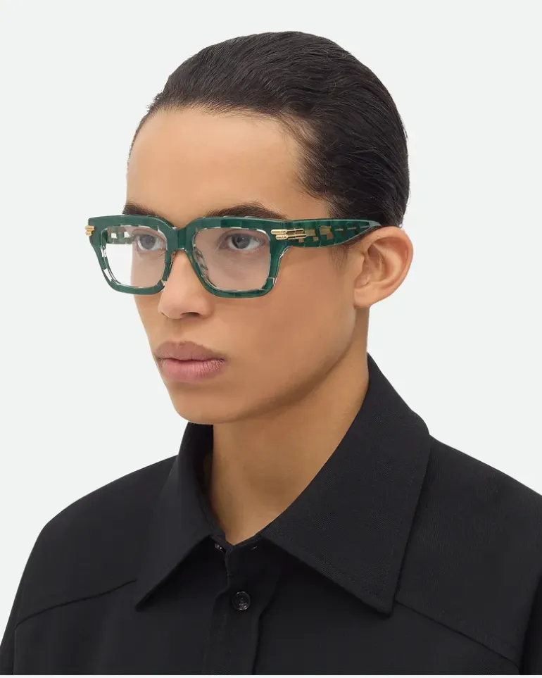Quadratische Mitre Brille-Grün - Unisex