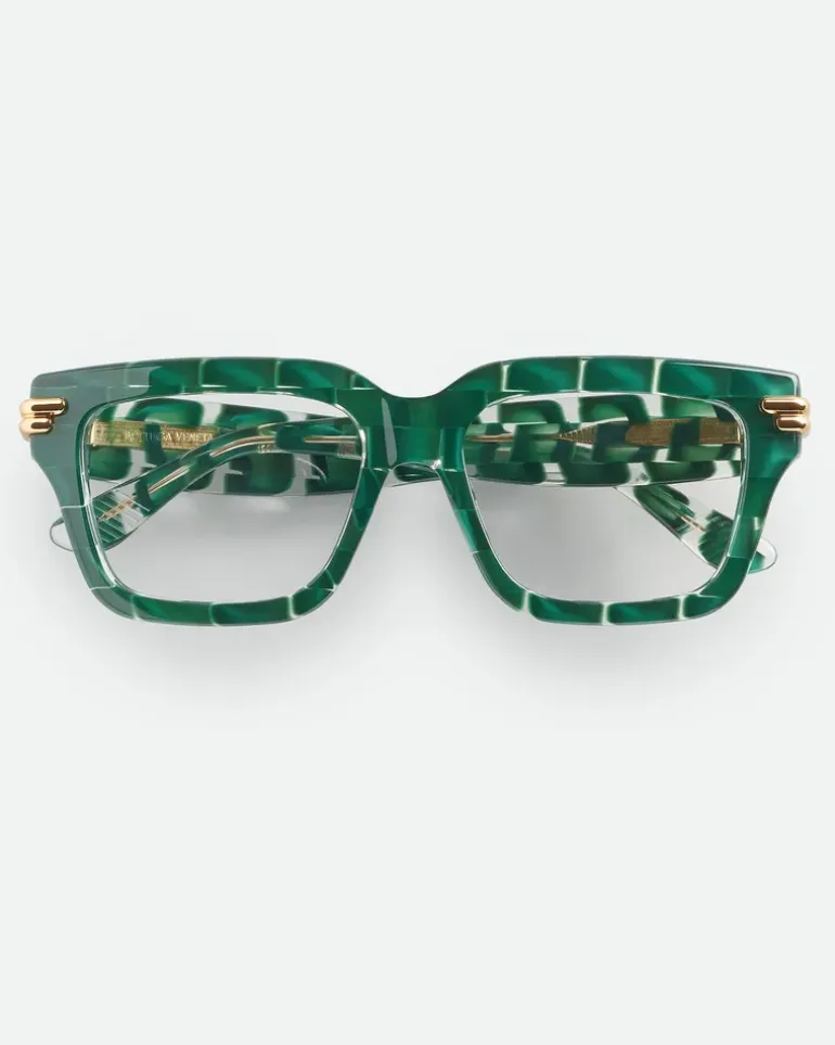 Quadratische Mitre Brille-Grün - Unisex