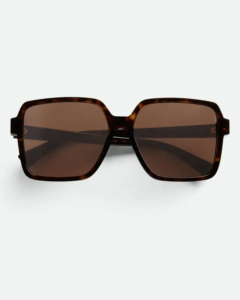 Quadratische Soft Sonnenbrille-Braun - Unisex
