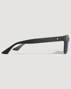 Quadratische Sonnenbrille mit schwarzem Acetatrahmen - - Kunststoff - MB135575 - Sonnenbrillen