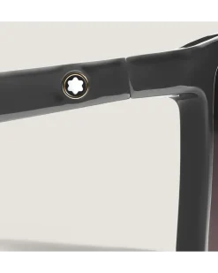 Quadratische Sonnenbrille mit schwarzem Spritzgussrahmen - - Eingespritzt - MB134860 - Sonnenbrillen