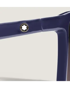 Quadratische Sonnenbrille mit blauem Spritzgussrahmen - - Eingespritzt - MB134862 - Sonnenbrillen