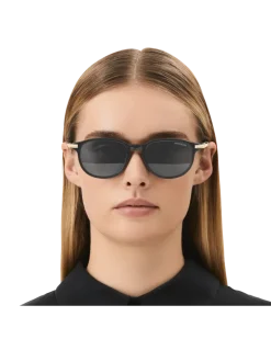 Quadratische Sonnenbrille mit goldfarbenem Metallrahmen - - Metall - MB134464 - Sonnenbrillen
