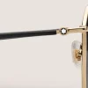 Quadratische Sonnenbrille mit goldfarbenem Metallrahmen - - Metall - MB134414 - Sonnenbrillen