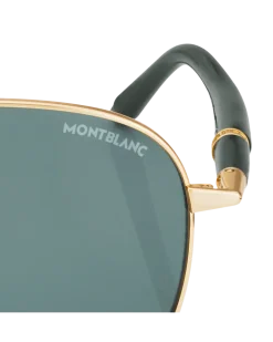 Quadratische Sonnenbrille mit goldfarbenem Metallrahmen - - Metall - MB133466 - Sonnenbrillen