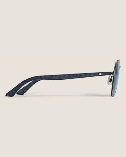 Quadratische Sonnenbrille mit schwarzem Metallrahmen - - Metall - MB134465 - Sonnenbrillen