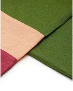 Rainbow Tischdecke aus Leinen - Grün