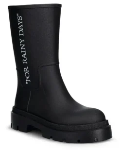 Reboot Stiefel mit Slogan-Print - Schwarz