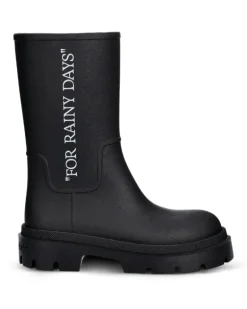 Reboot Stiefel mit Slogan-Print - Schwarz