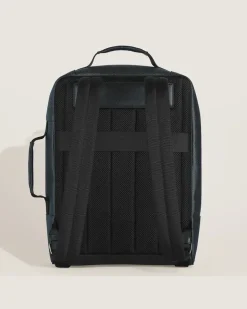 Rechteckiger Montblanc Companion Rucksack - Tweed-Blau - Leder - MB222875 - Rucksäcke
