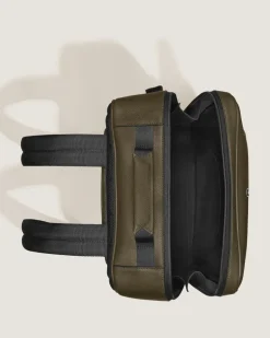 Rechteckiger Montblanc Companion Rucksack - Khaki - Leder - MB221552 - Rucksäcke