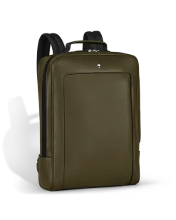 Rechteckiger Montblanc Companion Rucksack - Khaki - Leder - MB221552 - Rucksäcke
