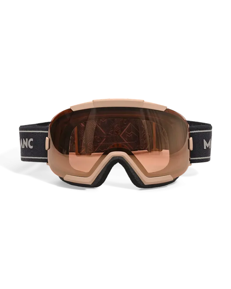 Rechteckige Skibrille mit beiger eingespritzter Fassung - MB137203 - Sonnenbrillen