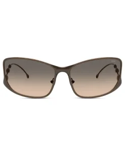 Rechteckiges Modell Brille - Sonnenbrille - Unisex - Braun