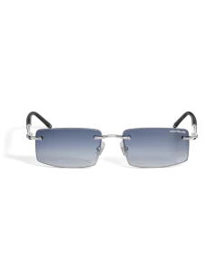 Rechteckige Sonnenbrille mit silberfarbener Metallfassung - MB136917 - Sonnenbrillen