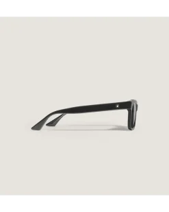 Rechteckige Sonnenbrille mit schwarzem Acetatrahmen - - Kunststoff - MB135578 - Sonnenbrillen