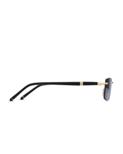 Rechteckige Sonnenbrille mit goldfarbenem Metallrahmen - - Metall - MB133465 - Sonnenbrillen