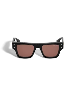 Rechteckige Sonnenbrille mit schwarzem Acetatrahmen - - Kunststoff - MB134415 - Sonnenbrillen