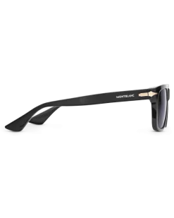 Rechteckige Sonnenbrille mit schwarzem Acetatrahmen - - Kunststoff - MB131230 - Sonnenbrillen