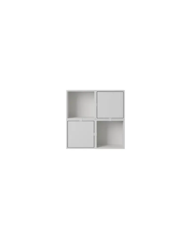Regal Stacked - Grau - mitteldichte bemalte Holzfaserplatte - Designer Julien De Smedt