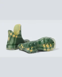 Regenstiefel Burberry Check GrüN