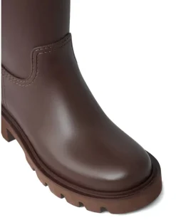 Regenstiefel im Layering-Look - Braun