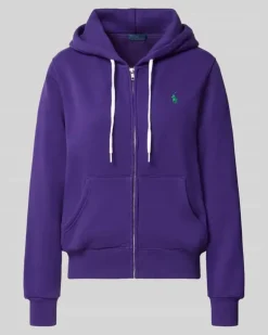 Regular Fit Sweatjacke aus Baumwoll-Mix Purple