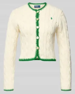 Regular Fit Sweatjacke aus Baumwoll-Mix Offwhite