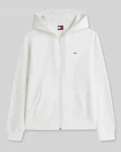 Regular Fit Sweatjacke aus Baumwoll-Mix Offwhite