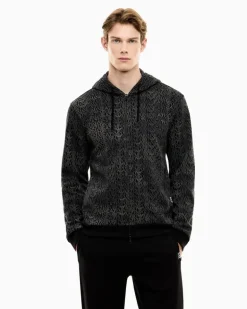 Regular Fit Sweatjacke Logo Series mit Monogramm-Muster Schwarz