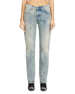 Regular Jeans Low Waist 1989 D-Mine, Hellblau, Knopfverschluss