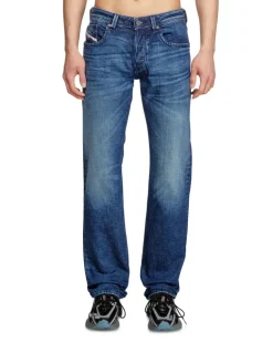 Regular Jeans Low Waist 1985 Larkee, Dunkelblau, Knopfverschluss larkee
