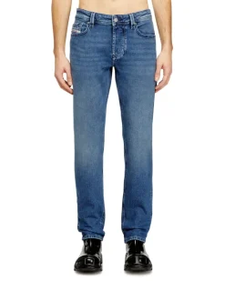 Regular Jeans Low Waist 1986 Larkee-Beex, Mittelblau, Knopfverschluss larkee