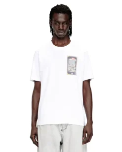 Reguläres Baumwoll-T-Shirt mit Digitaldruck - T-Shirts - Herren - Weiss