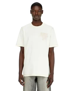 Reguläres T-Shirt mit besticktem Aufnäher - T-Shirts - Herren - Weiss