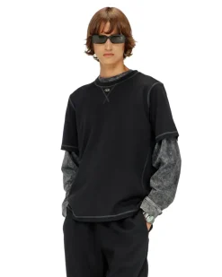Reguläres T-Shirt mit Rundhalsausschnitt und ovalem D - T-Shirts - Herren - Grau
