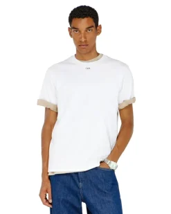 Reguläres T-Shirt mit Rundhalsausschnitt und ovalem D - T-Shirts - Herren - Weiss