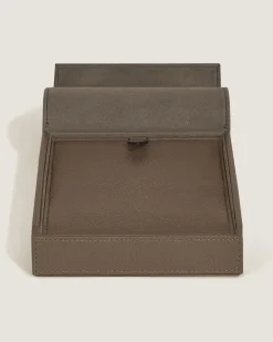 Reiseetui für 4 Schreibgeräte aus Grain Leder - Haselnussbraun - Leder - MB137718 - Sammlerboxen